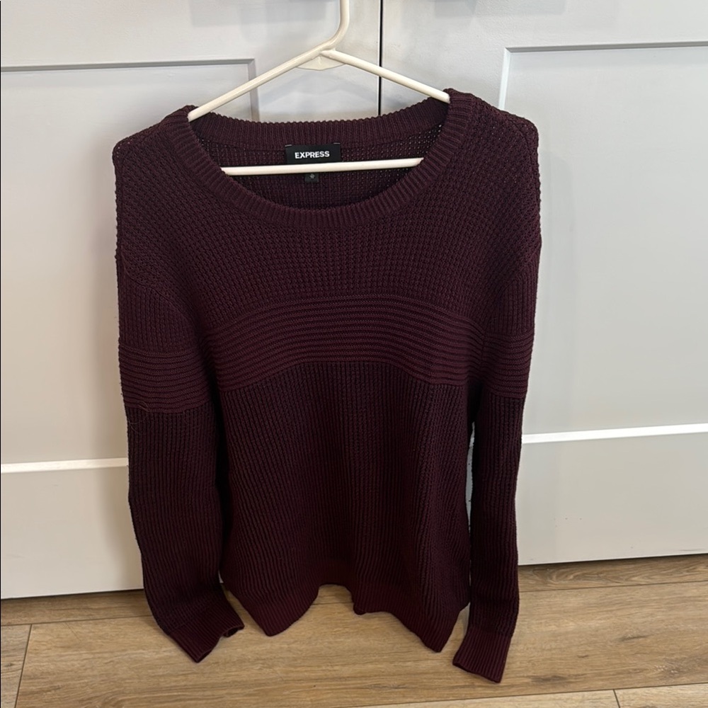 Express Mens XL Burgundy Sweater